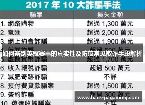 如何辨别英冠赛事的真实性及防范常见欺诈手段解析 如何辨别英冠赛事的真实性及防范常见欺诈手段解析